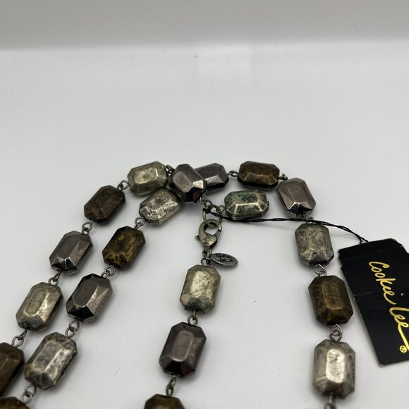 Cookie Lee Multi-Tone‎ Beaded Necklace Adjustable Wear 4 Ways Lobster Clasp NEW - Picture 2 of 6
